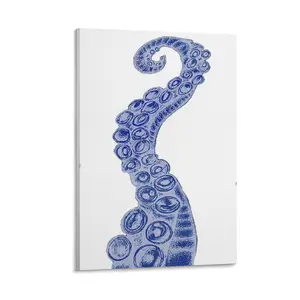 Create An Underwater Oasi with This Blue Marin Mural. It's Perfect for Those Who Loves The Ocean's Allure. Canvas Poster Bedroom Decor Sports Landscape Office Room Decor Gift Frames Ornaments