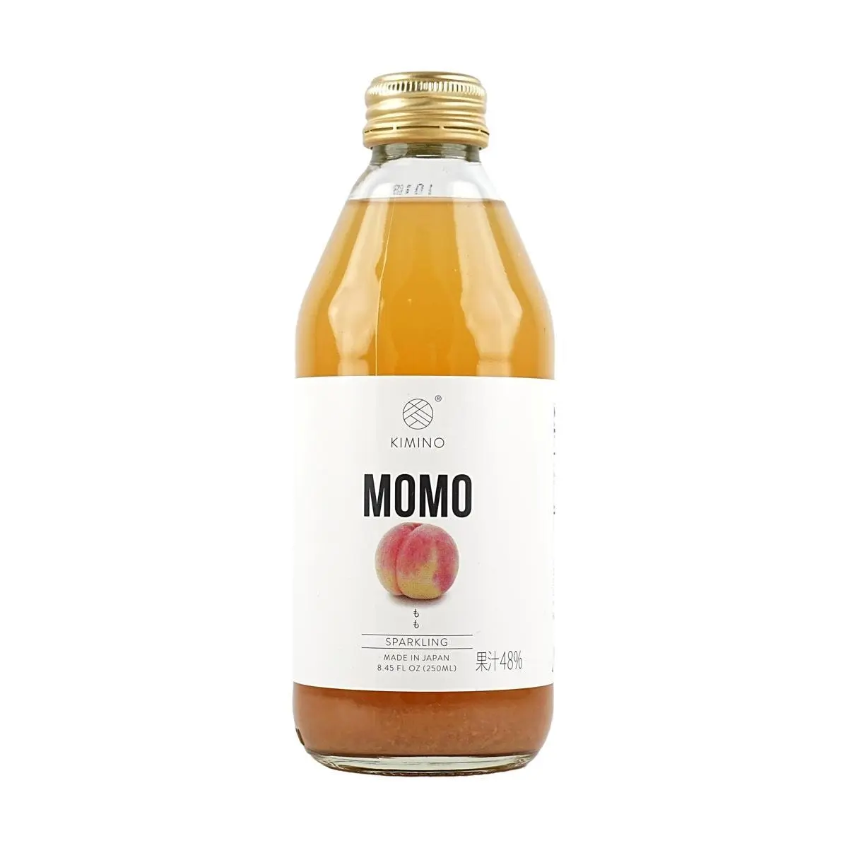 KIMINO Sparkling Momo Juice,Low Calorie 0 Fat No Additives,8.45 fl oz