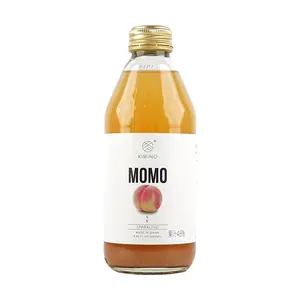 KIMINO Sparkling Momo Juice,Low Calorie 0 Fat No Additives,8.45 fl oz Japanese Peach Natural Beverage