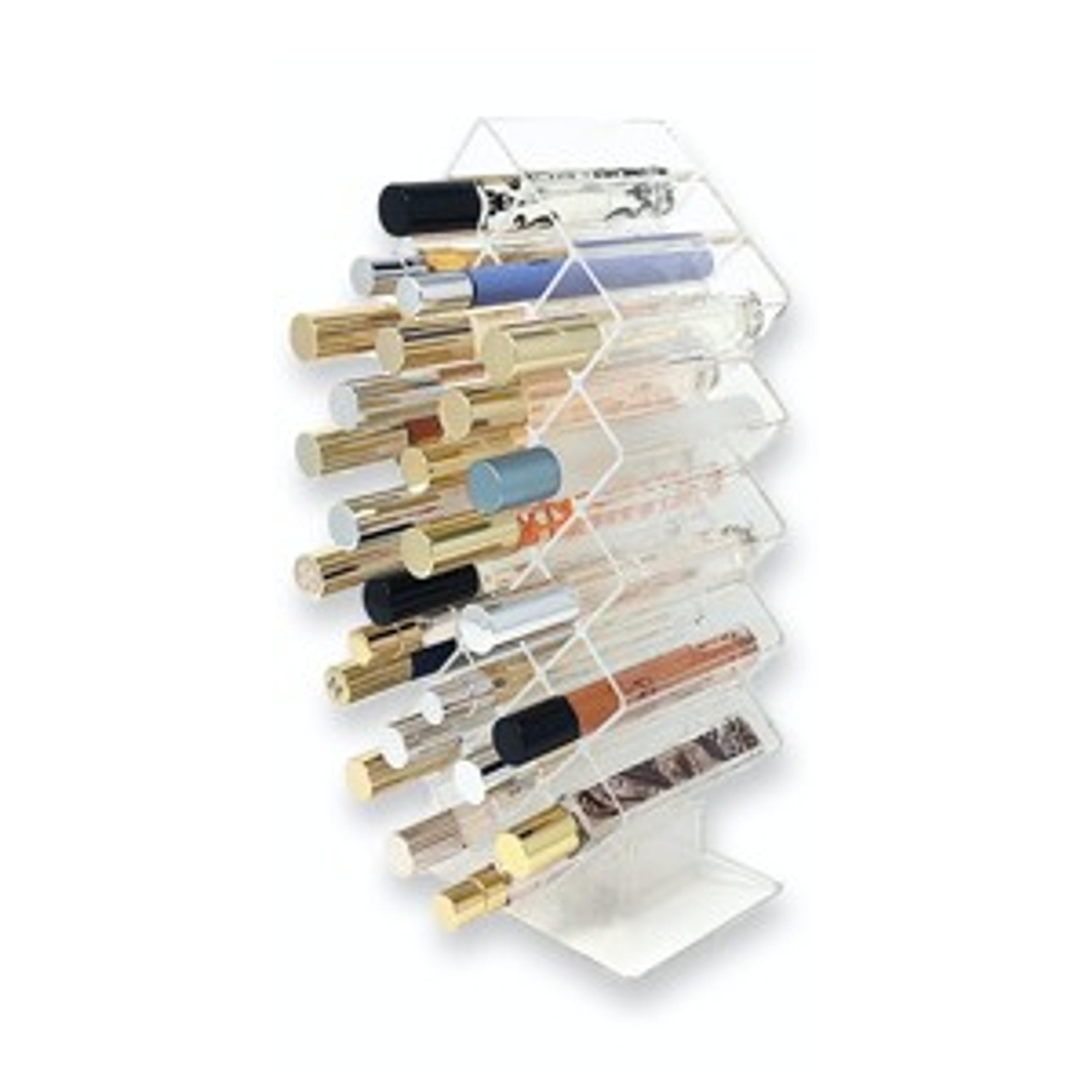 Acrylic Rollerball Perfume Organizer Beauty Scent Holder 24 Space Organization Refillable Container Tall Scented Oil Storage Display Case (2)