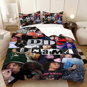 3Pcs,DD Osama  three-piece bedding set, soft, comfortable and skin-friendly, universal in all seasons, bedding set, no pillow core, no quilt core, suitable for bedrooms, guest rooms - (1 quilt cover + 2 pillowcases)