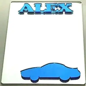 Personalized Race Car Locker Mirror Magnet – Custom Back to School Sports Car Magnet for Kids, Boys Locker Décor, Magnetic Name Mirror for School or Refrigerator