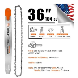 36 Inch Chainsaw Guide Bar Chain Combo 0.404 Chain Pitch 0.063 Gauge 104 Drive Links for Stihl 105cc MS070 NS8105 G070 MS880 MS090 for Oregon 363DXLLE099 for Stihl bar 3002 001 8052
