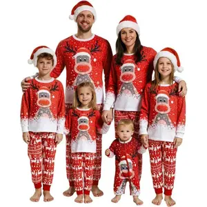 Matching Christmas pajamas for women, men, and couples — holiday family sleepwear set