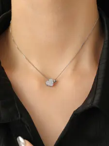 Full diamond heart-shaped pendant necklace, light luxury peach heart collarbone chain, sweet temperament necklace, suitable for daily wear, vacation and dating occasions, and is also a surprising exquisite small gift.