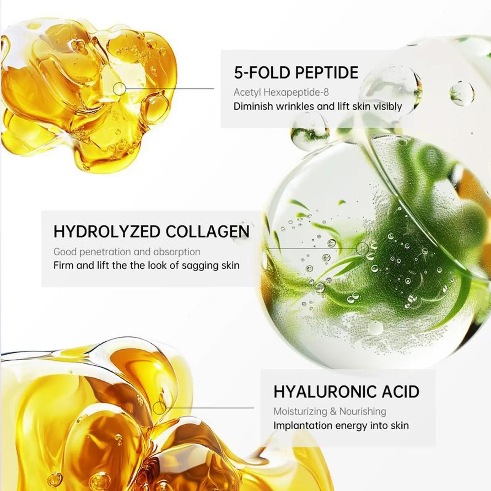 Reduces Wrinkles and Double Chin,Five Rollers for All Around Massage,Collagen Neck Cream,Relieves Edema,Suitable for Wrinkled Skin,with Hyaluronic Acid,VitaminC+E ，Body Care，Perfect Mother’s Day gift outdoorfun