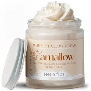 Amallow - Whipped Beef Tallow Moisturizer - Face & Body - 100% Grass Fed & Finished Tallow Skincare