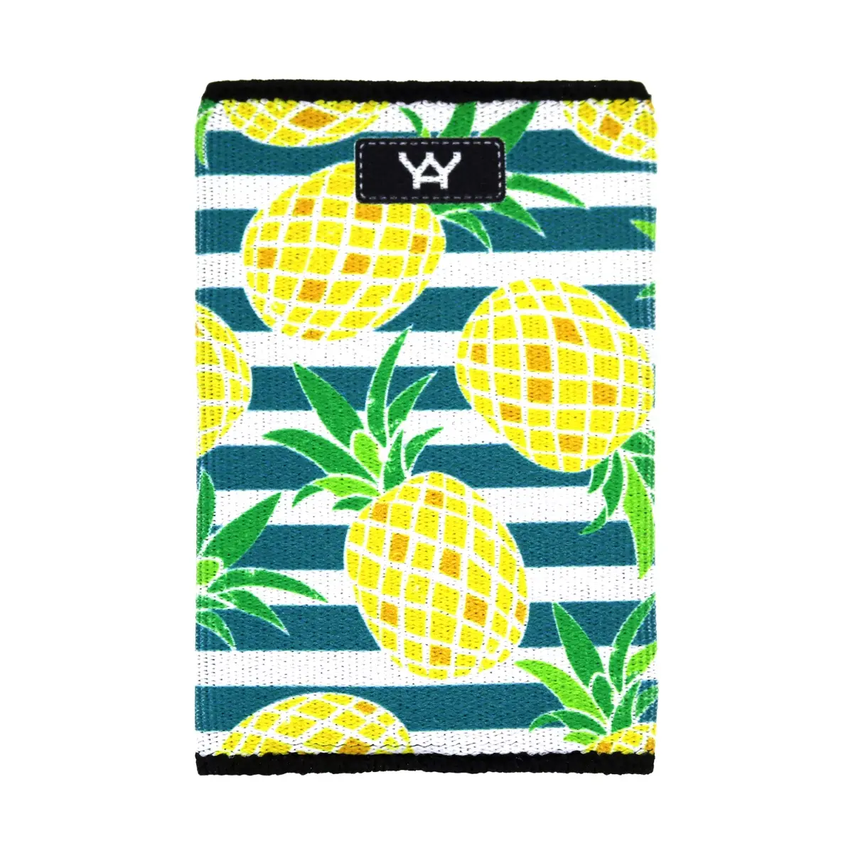 212 MAIN Men's Slim-Fit RFID-Blocking Eco-Elastic Pineapple Stripe Print Front Pocket Wallet, Rfid Blocking Wallets, Trendy Wallet