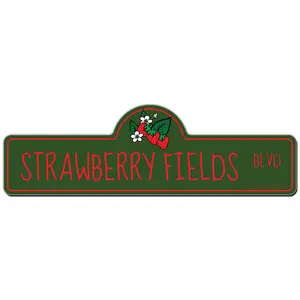 SignMission  18 x 6 in. Street Sign - Strawberry Fields
