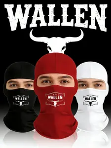 3pcs/2pcs/1pc Unisex Bull Head and Letter Printing Balaclava Mask Ski Mask Face Cover for Men Women Suitable for Outdoor Sports Daily Wear Gift Hat