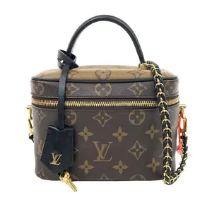 Pre-owned Louis Vuitton Canvas Crossbody Bags Reverse Monogram Coated Vanity PM Gold Hardware JV00260