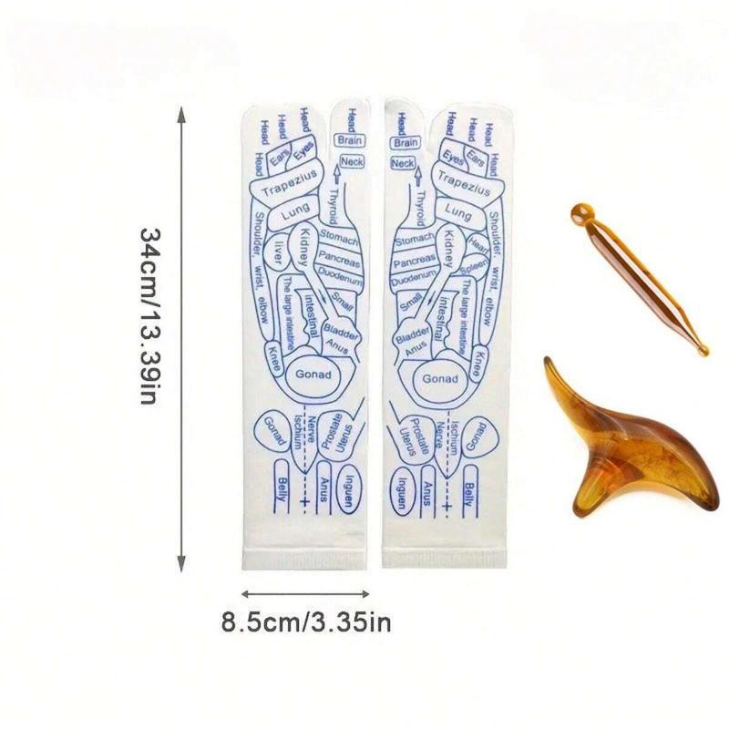 Reflexology Foot Massage Socks, 4 Counts/set Foot Massage Socks with Manual Massage Tool, Foot Relief and Acupressure Socks, Body Care, Lightweight