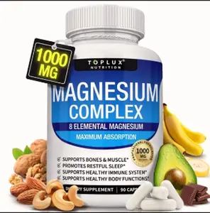 Premium Gentle FormulaPremium Nutrition elemental Magnesium Complex 8 Essential Magnesium Multielemental Supplement Fitness Edible