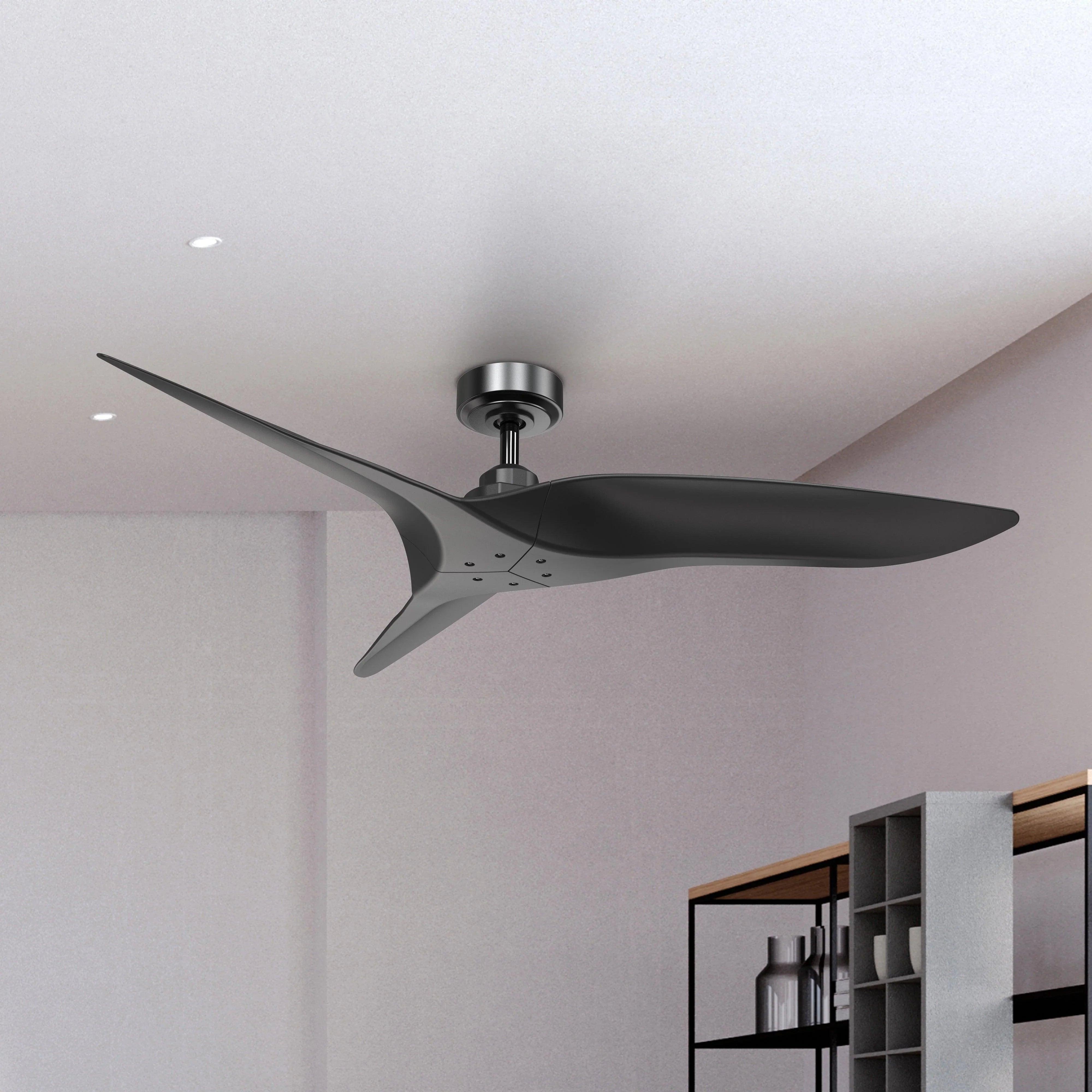 52" Punjab Industrial DC Motor Ceiling Fan with Remote Control Downrod Mount