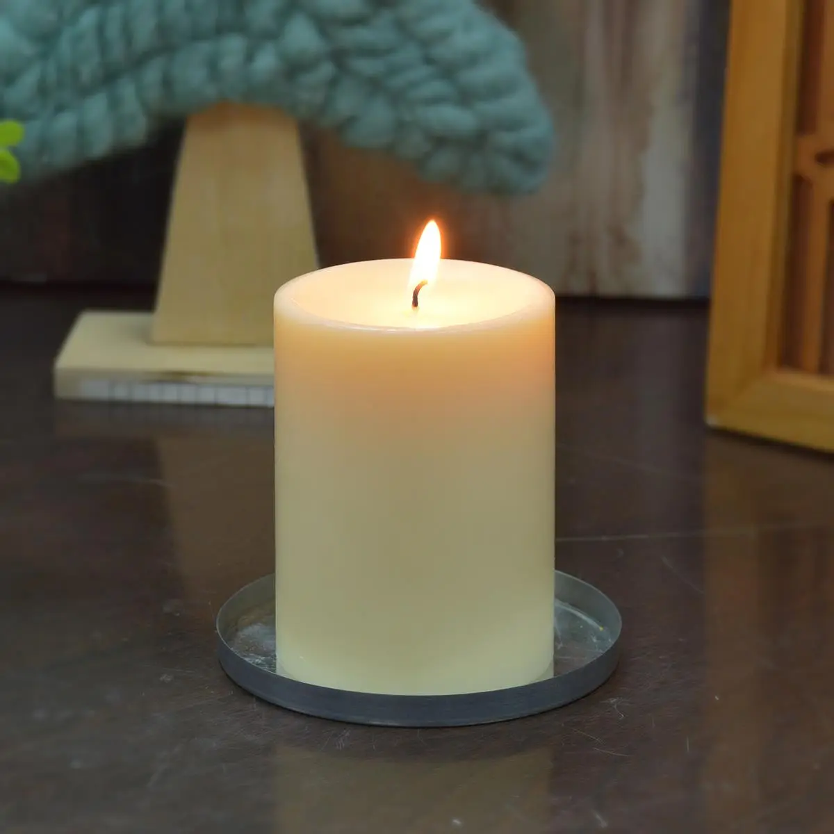 Jeco CPZ-178-24 Traditional 3x4 in. Smokeless Ivory Household Pillar Candle Set (24 pcs), Home Decor Centerpiece for Living Room Tabletop, Wedding Decoration