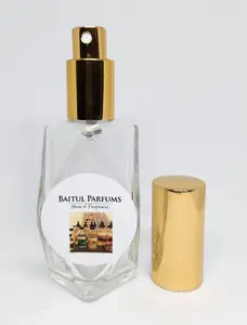ASMARKET Reflection of B ROUGE 540 Eau De Parfum UNISEX TYPE 1 OZ. FANCY DIAMOND GLASS PUMP SPRAYER ALCOHOL-FREE HYPOALLERGENIC PERFUME OIL_COMPOSITION