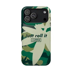 Just Roll It Phone Case – 420-Inspired Green Leaf Design - Chill Aesthetic Phone Cover for Smokers - iPhone 7-17 (Plus, Pro, Pro Max) & Samsung 21-24 (Plus, Ultra)