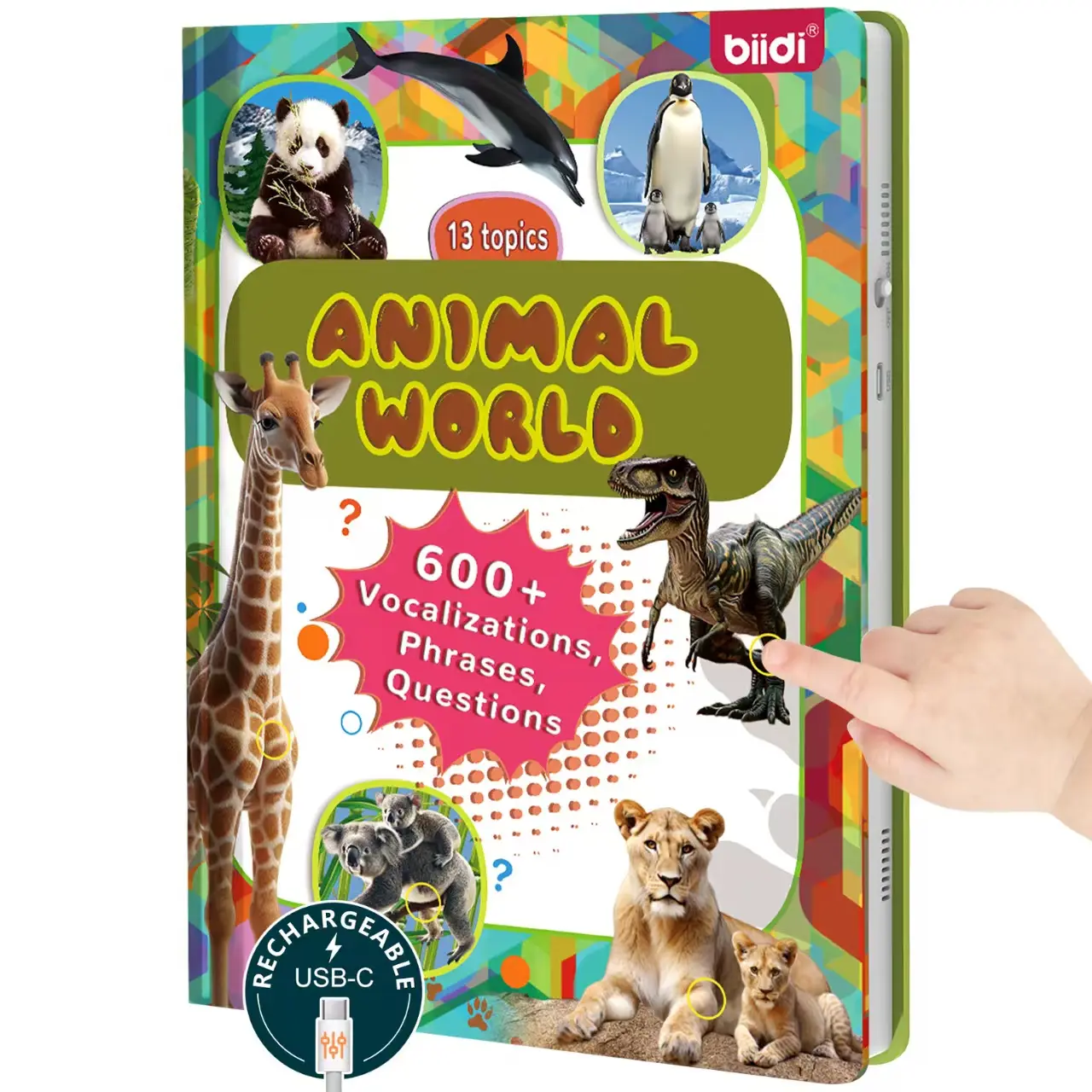 English Interactive Toys for Talking Activity Book,171 Animal,600+Sounds Montessori Busy Book,Educational Learning Toys, interactive books for kids|animal books for toddlers kids Sensory Autism Toys montessori preschool board  gift Halloween boy girl