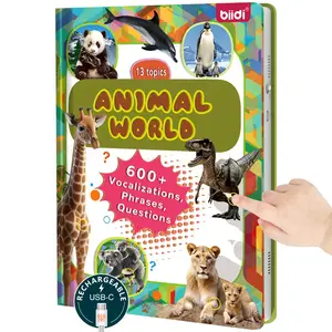 English Interactive Toys for Talking Activity Book,171 Animal,600+Sounds Montessori Busy Book,Educational Learning Toys, interactive books for kids|animal books for toddlers kids Sensory Autism Toys montessori preschool board  gift Halloween boy girl