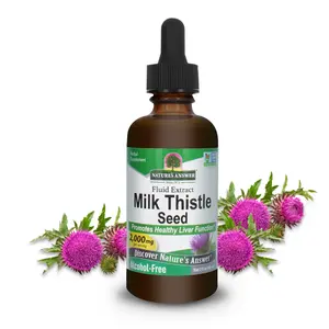 Nature's Answer Alcohol-Free Milk Thistle 2 Ounce Extract - Vegan, Non-GMO, Gluten Free, Supports Liver Health, Kosher Healthcare Supplement - Fitness