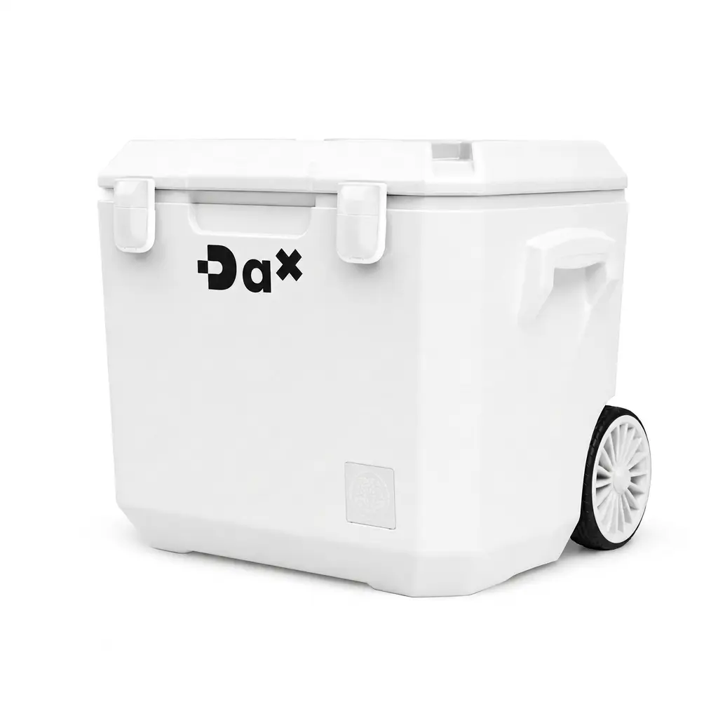 DA Ultra-Light 60 QT Hard Cooler with Wheels and Telescopic Handle, 30% Lighter Than Rotomolded Coolers, Keeps Cold Up to 5 Days, Ice Chest for Camping, Tailgating, Beach