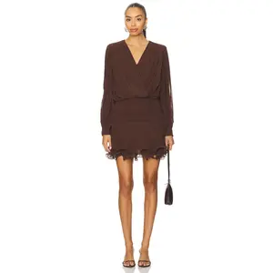 Line & Dot Twyla Mini Dress in Chocolate