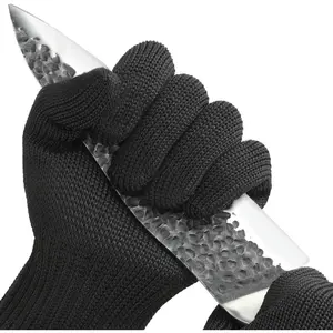 Cut Resistant Gloves Food Grade, Level 5 Protection,Safety Dexterity Cutting Gloves with Stainless Steel Wire for Kitchen Chefs Butchers Meat Cutting Mandoline Oyster Shucking Garden Wood Carving, L