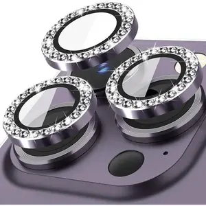 Glitter Diamond Camera Lens Protector Cover for  17 Air 16 E 16E 16Pro 15 14 Pro Max Plus 13 12 Mini 11 14Pro 13Pro