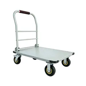 Heavy Duty Platform Truck Cart, 1800LBS Capacity Steel Flatbed Dolly, 36"x24" Large Utility Cart with 6" Swivel Wheels with Brakes, Foldable Hand Truck for Warehouse, Garage, Shipping & Moving