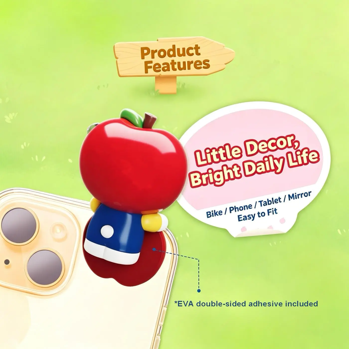 HK Apple Party Mini Bean Blind Box. Adorable Apple Party Themed HK Design, Lovely Tiny Figurines For Desktop Display, Cute Trendy Toy Collection, Perfect Sweet Gift Choice For Girls, Suitable For Daily Decor And Hobby Collecting
