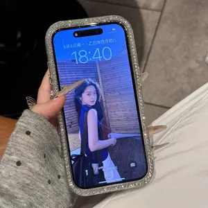 Front Back Double Diamond Case For iPhone 16 15 14 13 12 11 Pro Max 16 Plus Foil Bling Star Bling Soft Silicone Gradient Cover Protection Protective girly iphone cases cutephonecases