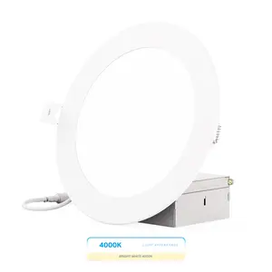 6-Inch 4000K Cool White Recessed LED Downlight, 12W, 1050 Lumens, Triac Dimming, Wet Rated