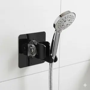 Universal Adjustable Shower Head Holder, Rust-Proof & Waterproof Removable Mount for Multiple Angles, Fits Bath Tubs and Shower Stalls, Showerhead Holder