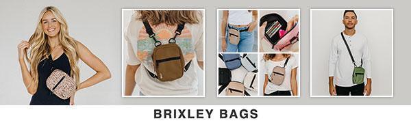 Brixley Crossbody Sling Bag – Travel Purse for Women, 9 Pocket Sling Pack, 5 Multi- Position Wear Fanny Pack for Everyday & Trips
