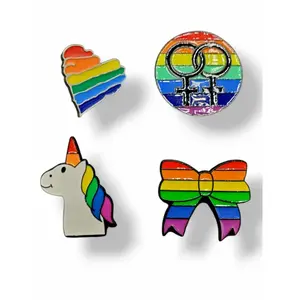 Happy PRIDE Rainbow Lapel Pin Collection (4 designs to choose from)