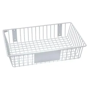 RACKEM RACKS  18 x 12 x 4 in. Wire Basket - White