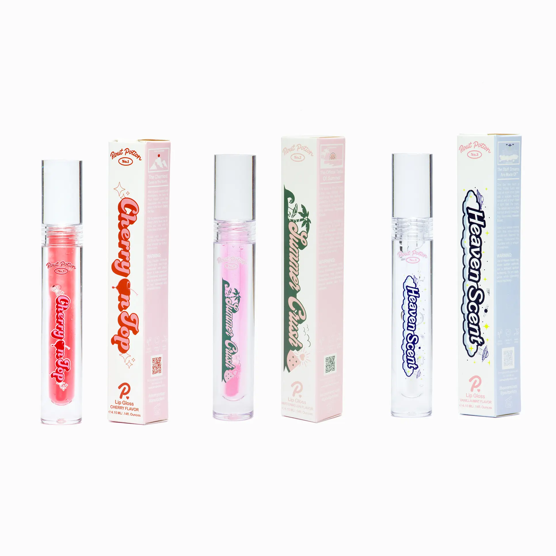 Pout Potion Lip Gloss Trio (Three Juicy Candy Flavored Lip Glosses)