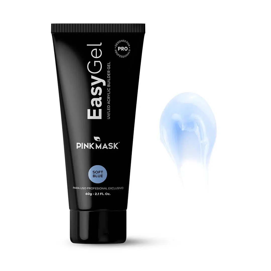 Easy Gel Polygel Nail Builder, Durable & Flexible UV Acrylic Formula for Gentle Nail Care, Hema-Free & Soak Off, Soft Blue - 2 oz