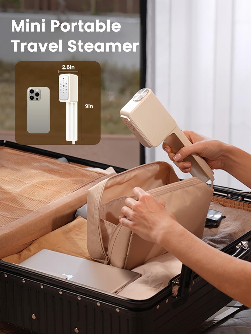 Jack & Rose Dual Voltage Travel Portable Mini Steamer,110-230V,0.9 Ib Light,9 * 2.6in Small Mini Travel Size,Steamer Iron 2 in 1,15s Heat-Up,Ceramic Heat Panel,For Global & Europe Traveling Jack & Rose Dual Voltage Travel Portable Mini Steamer,110-230V,0.9 Ib Light,9 * 2.6in Small Mini Travel Size,Steamer Iron 2 in 1,15s Heat-Up,Ceramic Heat Panel,For Global & Europe Traveling
