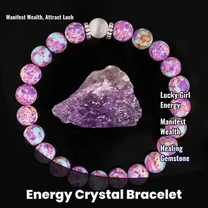 Trending Energy Crystal Bracelet for Wealth, Abundance and Good Luck - Spiritual Healing Gemstone Jewelry for Men
