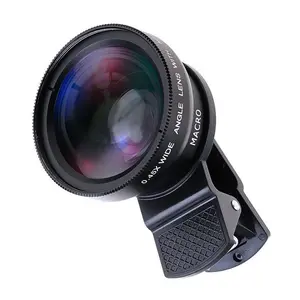 Optical Glass Smartphone Photography Effect Enhancement Lens Kit 2-in-1 Wide-Angle Macro Lens Mobile Lens Cell Phone Accessories