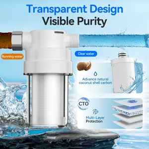 Whole-house water filtration system, DIY stackable pre-filter, household sediment filter, suitable for well water/municipal water, removes rust, sediment, and residual chlorine