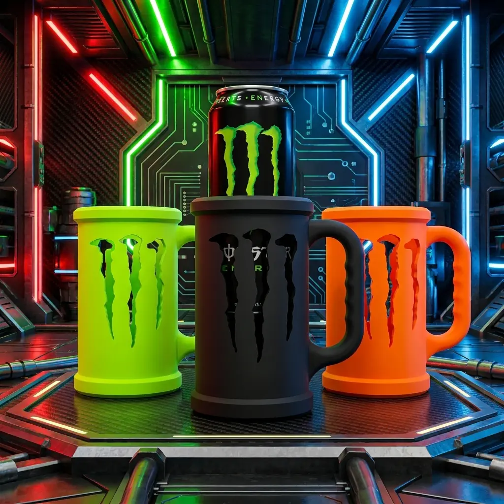 Energy Drink Can Holder with Grip Stand | Desk Cup Organizer for Soda and Energy Drinks | Secure and Stable Drink Support