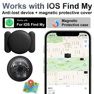 1PC Portable Transparent Global Tracker Magnetic Protector, Only for iPhone Find My APP iOS. Long Lasting Replaceable Battery for Car Bicycle Motorcycle Backpack Suitcase Anti-lost Tool