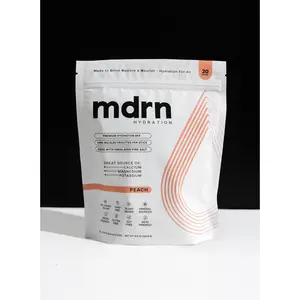 MDRN Hydration Peach Electrolyte Mix | Monk-Fruit Sweetened, B-Vitamins & Antioxidants (20 Sticks)