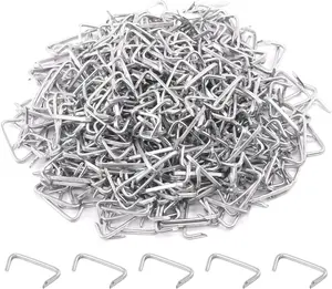 1000 Pcs 3/4" Galvanized Hog Rings, Professional Upholstery Hog Rings Set for Furniture,Fencing,Bagging, Railing, Sausage Casing, Meat Bags, Shock Cords Rustark