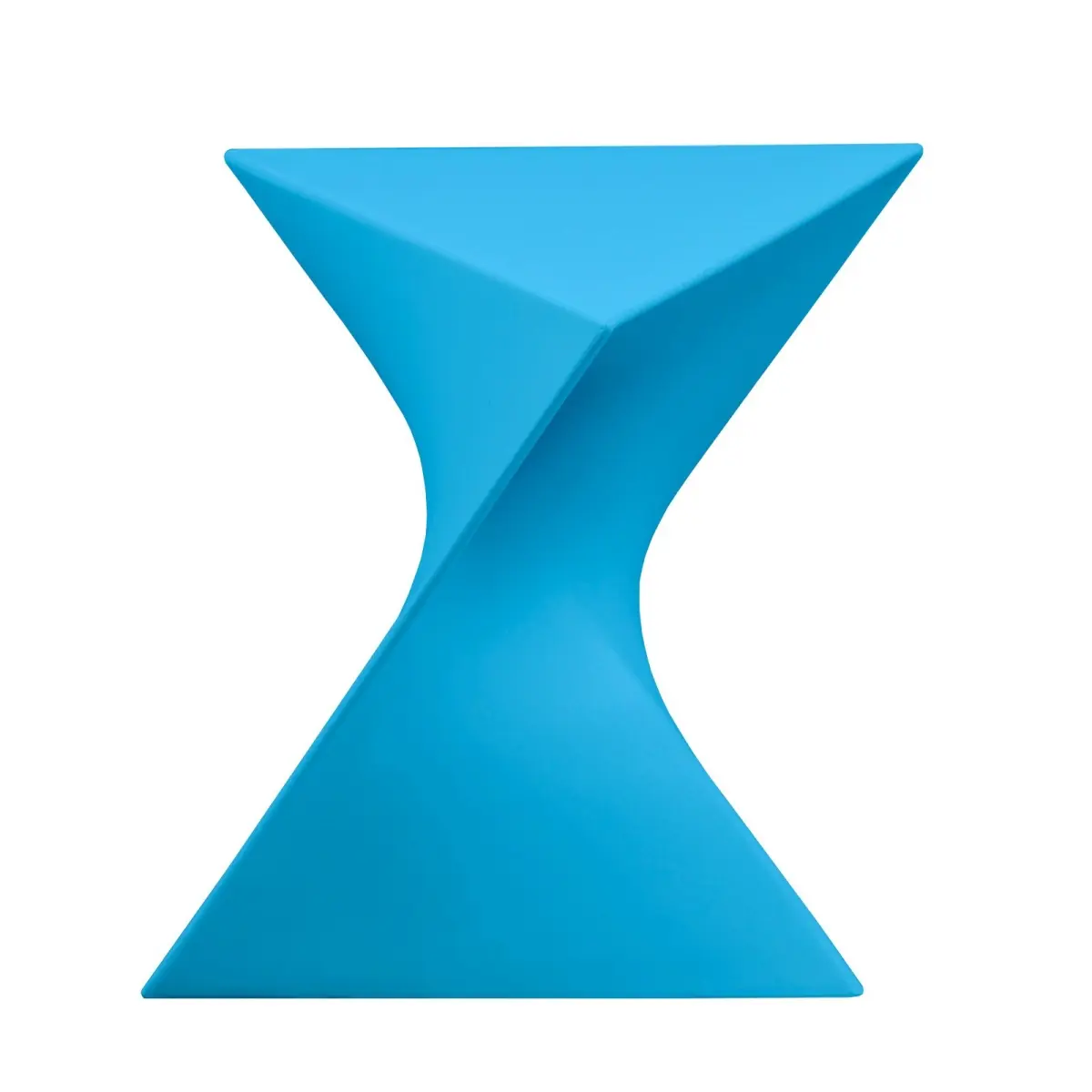 212 MAIN Randolph Modern Triangle Small Coffee Table - LeisureMod RS17BU, 150 lbs Capacity, Steady Base, Blue ABS Plastic Stackable Footrest, 17" h x 15.75" w x 15.5" l, for Living Room Use