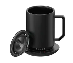 Stainless Steel 12oz Coffee Mug with Mug Warmer, Coaster & Lid for Enhanced Coffee Experience and Temperature Control - Drinkware, Drink