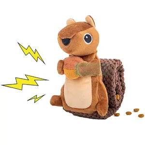 Interactive Squeaky Plush Dog Toy with Hidden Treat Pocket - IQ Training Puzzle Feeder for Mental Stimulation, Durable Chew Toy for Teething Puppies & Anxiety Relief, Soft Stuffed Animal for Small to Medium Dogs