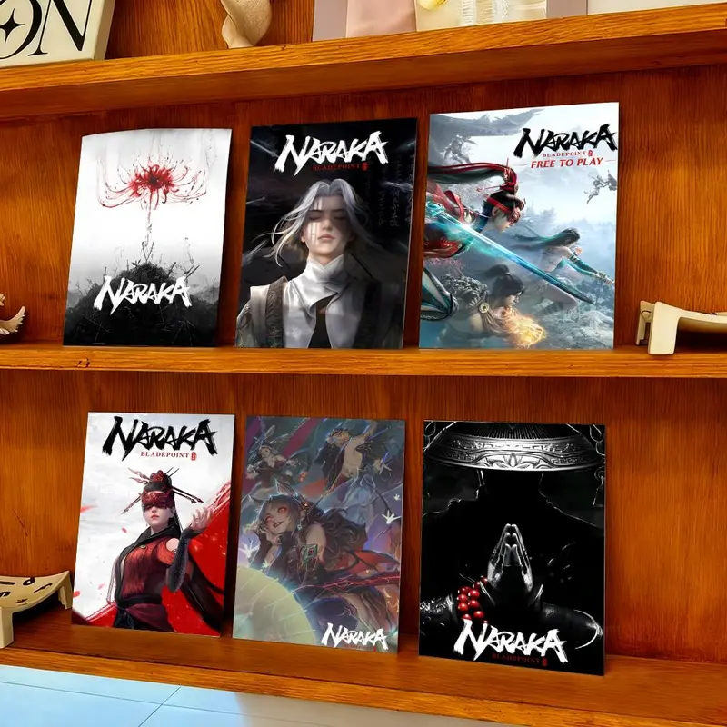 Martial arts Action game N-Naraka Bladepoint Poster Wall Prints for Living Room Bedroom Office Home Decoration Gift decoration for bedroom bar parlor home decor gift fade-Resistant, Non-sticky, vibrant  Anime Movie Wall print poster